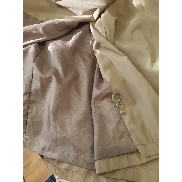 Anne Klein II Women SZ 4P Dbl Breasted Trench Coat moss‎ greenminalmalist career - Picture 9 of 12